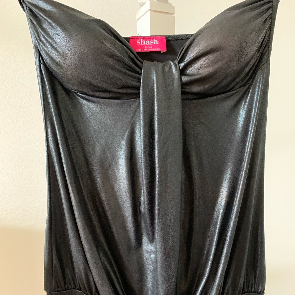Shasa Black Strapless Top, size S